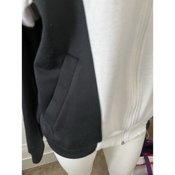 Vintage USA Olympics Yellow Black White Stripe Zig Zag Pattern Jacket Size Med - Picture 2 of 11